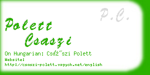 polett csaszi business card